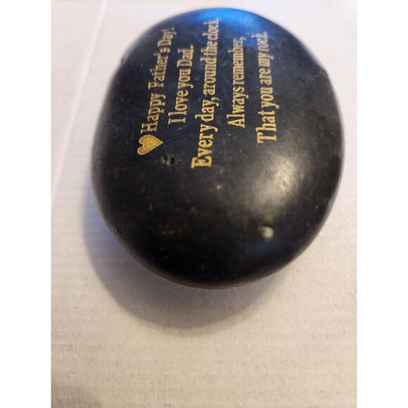 Father's Day Gifts I Love You Dad Heart Engraved Rock Stone Sentimental - Picture 3 of 7